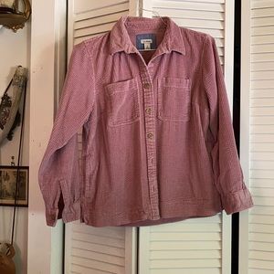 LL Bean corduroy shirt w pockets Pink!